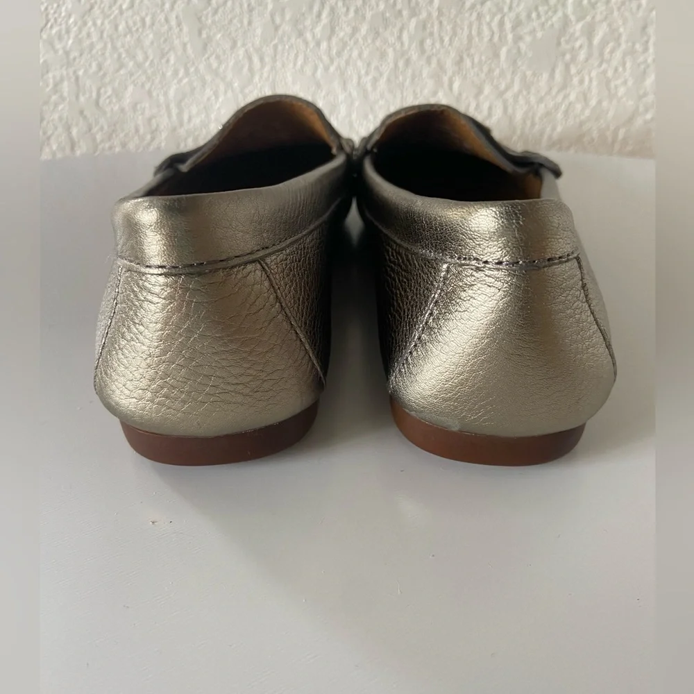 Womens Fredrica G3122 Silver Pebbled Leather Slip On Loafer - Picture 5 of 7